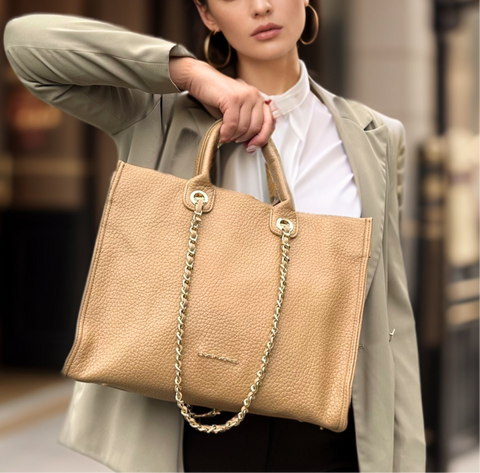 Borsa a spalla Magda - Beige scuro