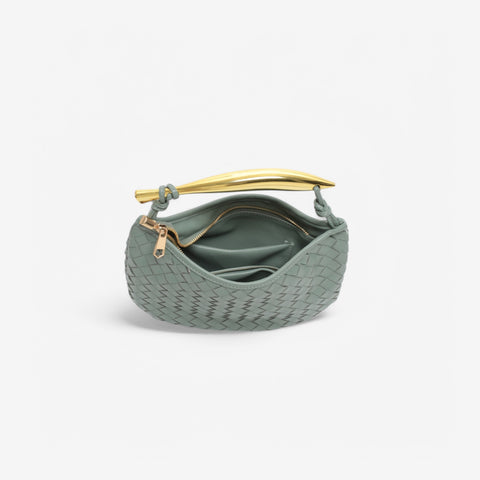 Borsa a mano ivory verde