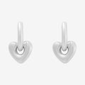 Orecchini a cerchio con cuore silver - [Emily_Morel]