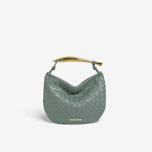 Borsa a mano ivory verde