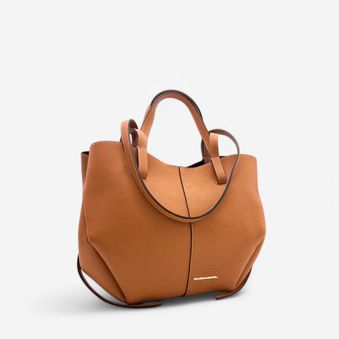 Borsa a spalla Asia-caramello