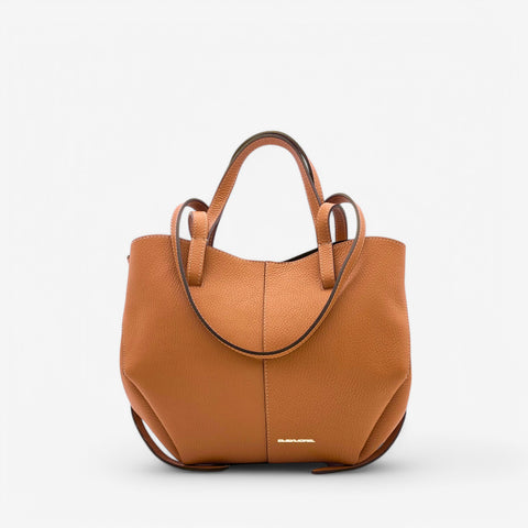 Borsa a spalla Asia-caramello