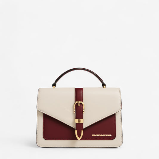 Borsa a tracolla Nina - Panna e rosso amarena