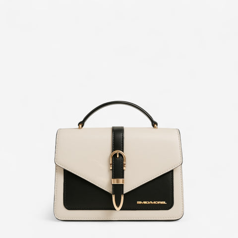 Sac bandoulière Nina - Crème et noir 