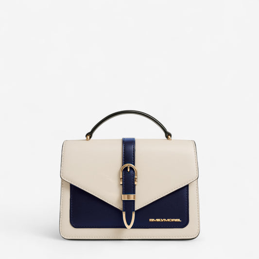 Borsa a tracolla Nina - Panna e blu notte