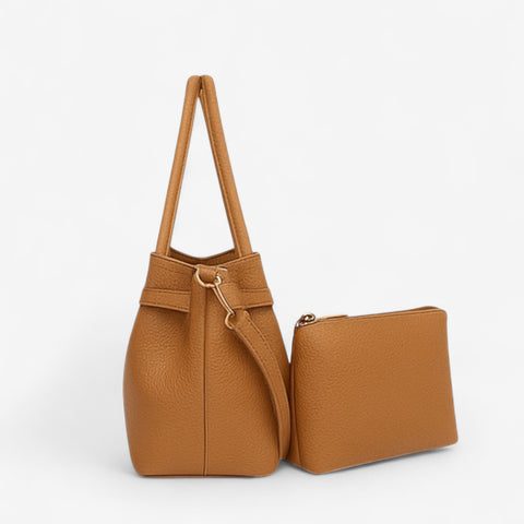 Borsa a spalla Léa - Caramello