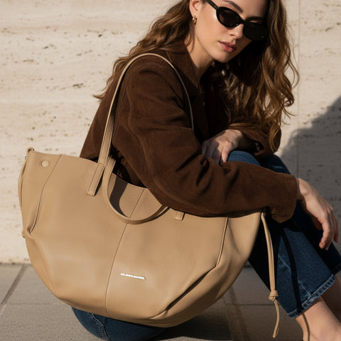 Borsa a spalla Asia - Taupè Nude