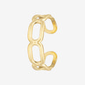 Anello a catena con maglia allungata gold - [Emily_Morel]