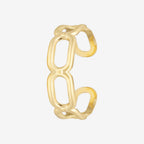 Anello a catena con maglia allungata gold - [Emily_Morel]