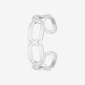 Anello a catena con maglia allungata silver - [Emily_Morel]
