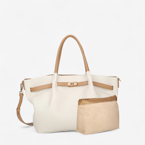 Borsa a spalla Alma- beige chiaro