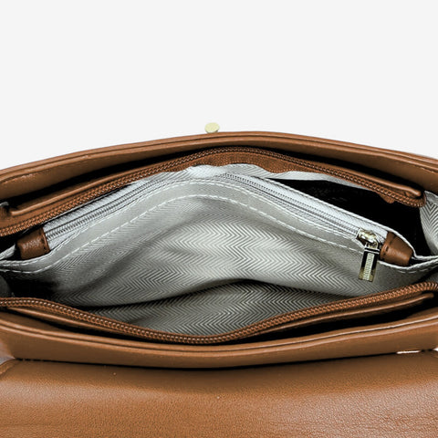 Borsa silvia beige e marrone - Emily Morel