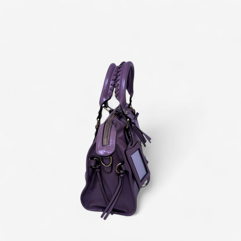 Borsa a spalla Tanya - Viola prugna lucido