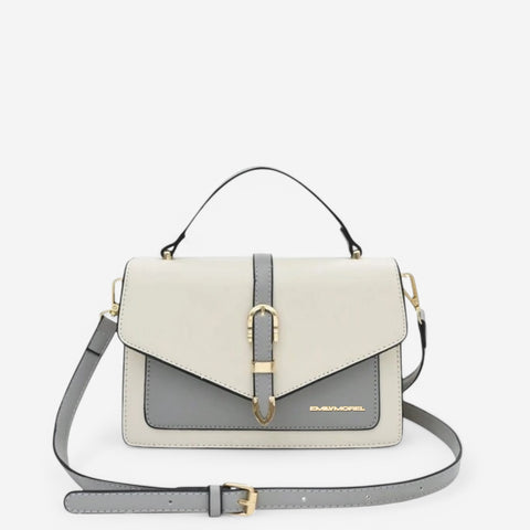 Borsa a tracolla Nina - Beige e grigio