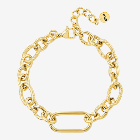 Bracciale a catena con maglia allungata gold - [Emily_Morel]