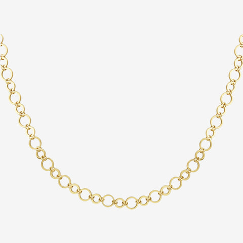 Collana a catena con maglie rotonde gold - [Emily_Morel]