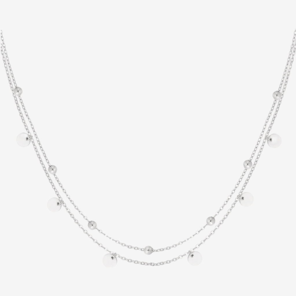 Collana con palline e cerchi silver - [Emily_Morel]