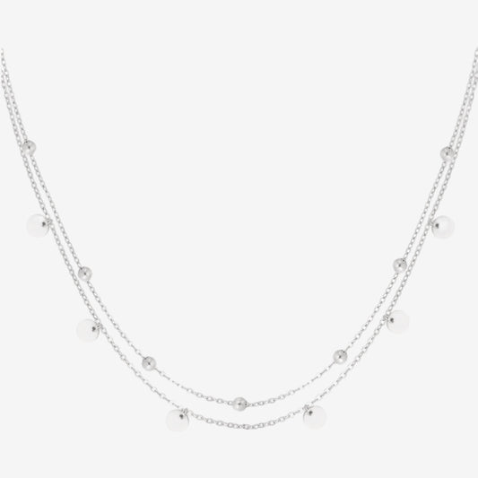 Collana con palline e cerchi silver - [Emily_Morel]