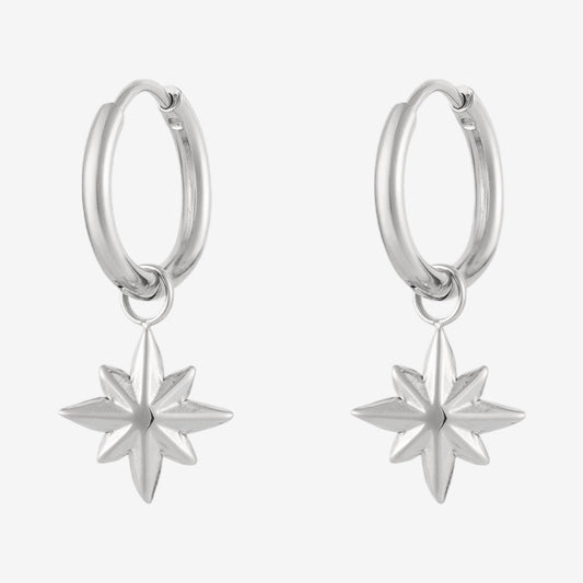 Orecchini con ciondolo a stella silver - [Emily_Morel]